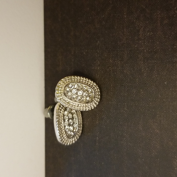 Dressy Silver Stud Earrings - Picture 4 of 4